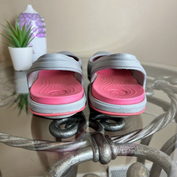 Crocs Skylar Tone Slingback Flat Slip‎ On Shoes Women's Size 7 Gray Pink EUC! - Picture 4 of 8